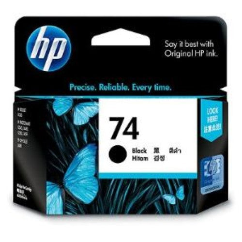 HP 74 Black Ink Cartridge - Original Ink for HP Inkjet Printers - Reliable & High Quality Printing