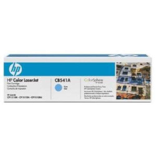 HP 125A (CB541A) Cyan Toner Cartridge - Original LaserJet, 1400 Pages, Compatible with CP1215 & More