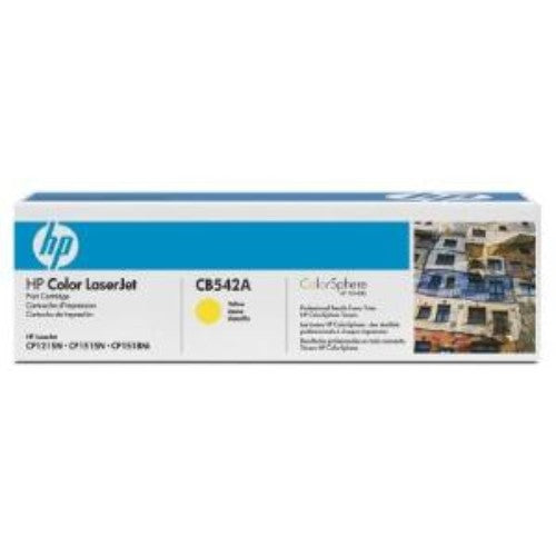 HP 125A (CB542A) Yellow Toner Cartridge for Color LaserJet CP1215, CM1312nfi, CP1515n, CP1518ni - 1400 Pages