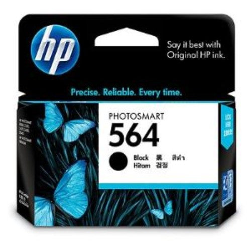 HP 564 Black Ink Cartridge - Original Ink for Stunning Photos & Documents (250 Pages)