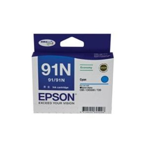 Epson T1072 91N Cyan Ink Cartridge - Original Inkjet Cartridge for Up to 215 Pages