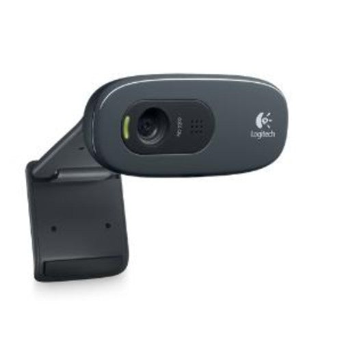 Logitech C270 HD Webcam - 720p Video Calling & Recording, RightLight & RightSound Technology