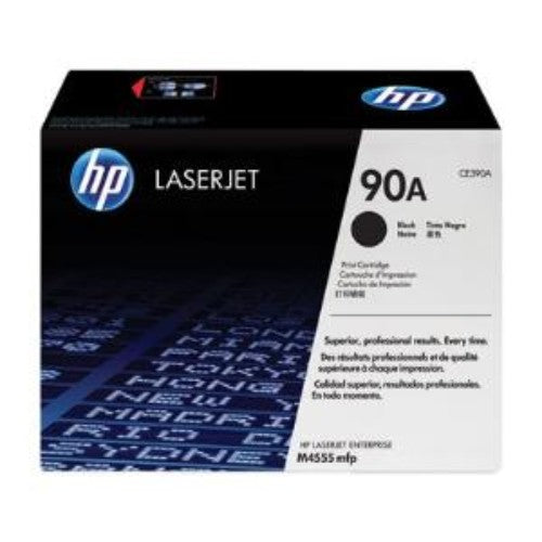 HP 90A (CE390A) Black Original LaserJet Toner Cartridge - High Yield 10,000 Pages