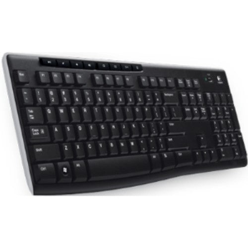 Logitech K270 Wireless Keyboard - Compact Design, Multimedia Hotkeys, Reliable RF USB Connection