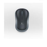 Logitech M185 Wireless Optical Mouse in Grey, designed for comfort, reliability, and long battery life of up to 12 months.