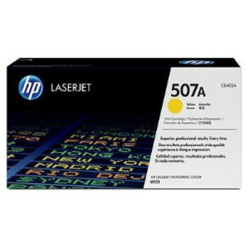 HP 507A Yellow Original LaserJet Toner Cartridge CE402A - 6000 Pages, Compatible with M551n/dn/xh