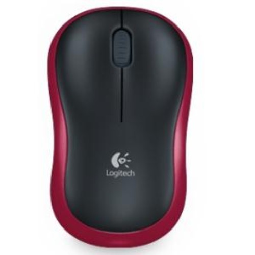 Logitech M185 Wireless Mouse - Reliable Plug-and-Play Comfort with 12 Months Battery Life - Red