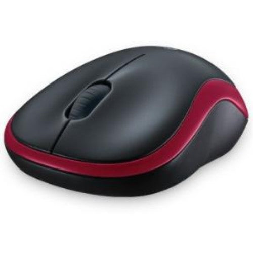 Logitech M185 Wireless Mouse - Reliable Plug-and-Play Comfort with 12 Months Battery Life - Red