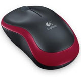 Logitech M185 Wireless Mouse - Reliable Plug-and-Play Comfort with 12 Months Battery Life - Red