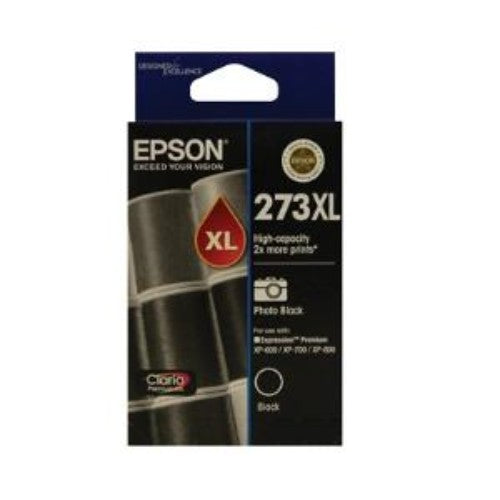 Epson 273XL High Capacity Photo Black Ink Cartridge - Premium Claria Ink for Vivid Prints