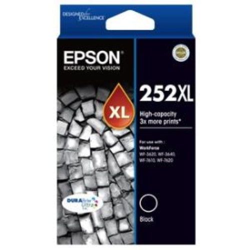 Epson 252XL Black Ink Cartridge - High Capacity DURABrite Ultra for Superior Print Quality