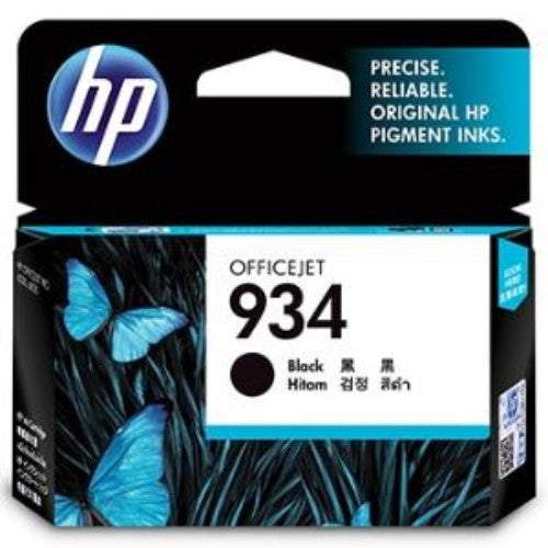 HP 934 Black Ink Cartridge for HP printers, yielding 400 pages of high-quality, vivid black prints.