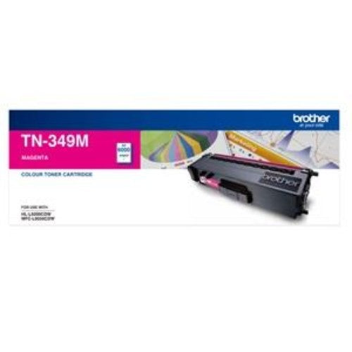 Brother TN-349M Magenta Toner Cartridge - Super High Yield, 6000 Pages, Original Quality