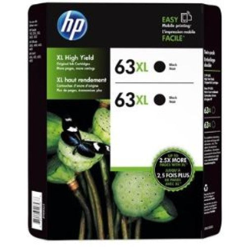 HP 63 Black Original Ink Cartridge - High Quality Ink for Up to 190 Pages - Reliable Printing