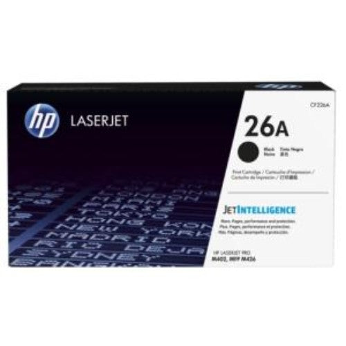 HP 26A Toner Cartridge - Black Laser Ink Cartridge for High-Quality Prints - 3100 Pages