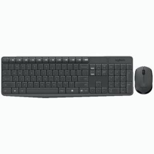 Logitech MK235 Wireless Keyboard and Mouse - Long Battery Life, Spill-Resistant, Ergonomic Design