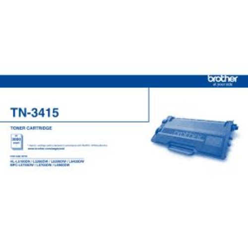 Brother TN3415 Toner Cartridge - Original Black - Standard Yield (Up to 3000 Pages)