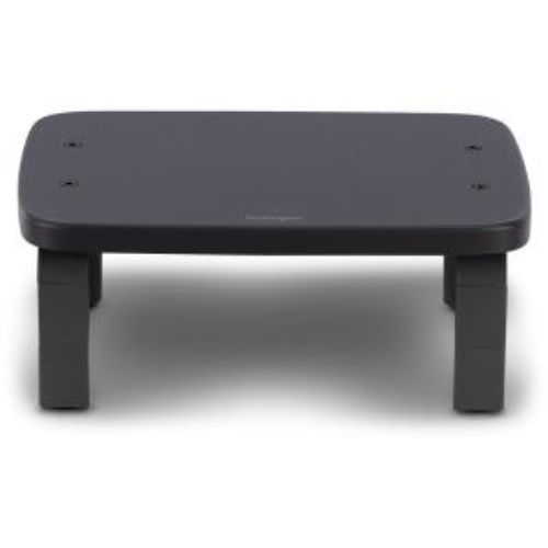 Ergonomic Kensington SmartFit Monitor Stand in black, adjustable height for comfort and productivity at home or office.