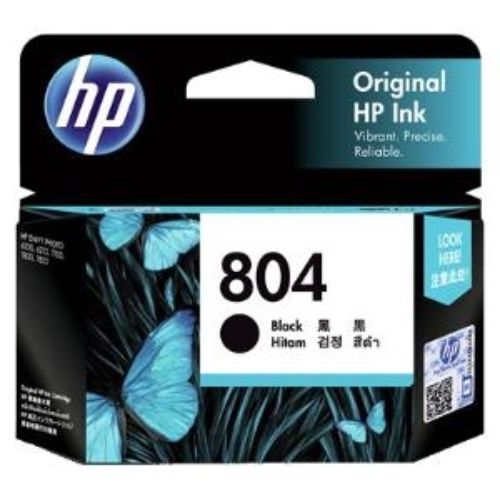 HP 804 Black Ink Cartridge for Inkjet Printers - 200 Pages of High-Quality Prints
