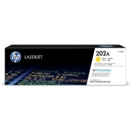 HP 202A Yellow Toner Cartridge - Standard Yield 1300 Pages for LaserJet Pro Printers