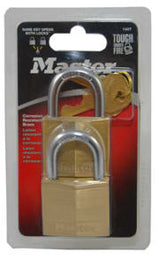 Master Lock 140TAU Solid Brass Diamond Padlock 40mm (Pack of 2)