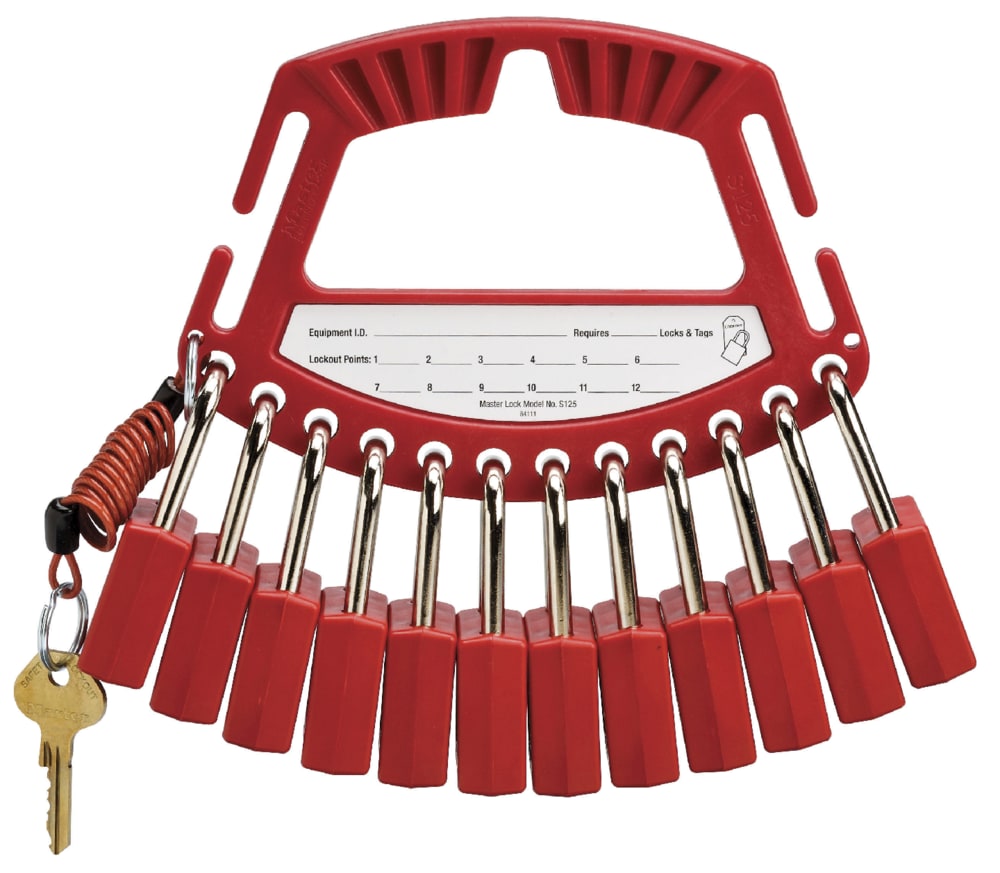 Master Lock S125 Lockout Padlock Caddy 12 Padlock Capacity