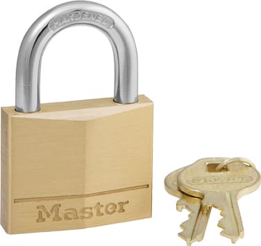 Master Lock 0140 Solid Brass Padlock 40 mm x 6 mm x 22 mm Keyed Alike