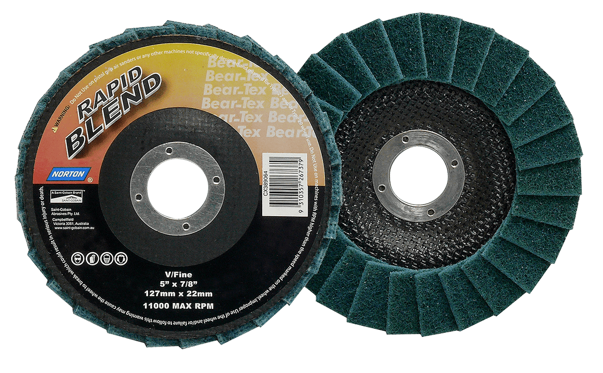 127 x 22mm Very Fine Rapid Blend Disc Bear-Tex-Each