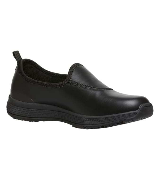 KingGee Leather SuperLites - Slip On - Black 4-11 - Standard (Size: 10)