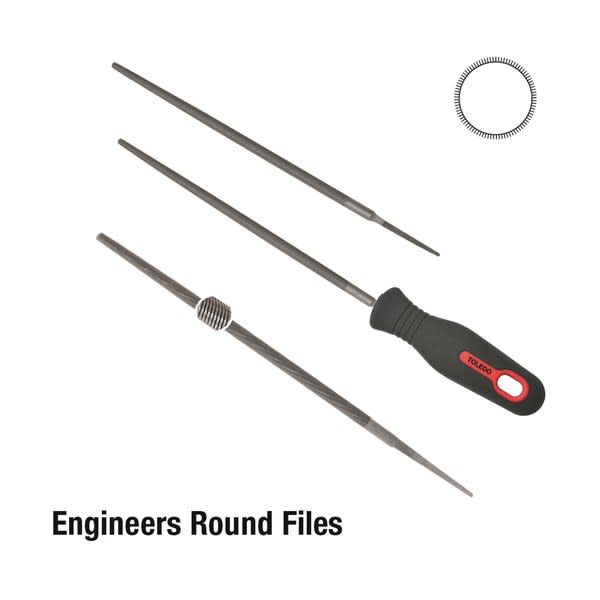 Toledo Engineer's File Round Second Cut 200mm 200mm
