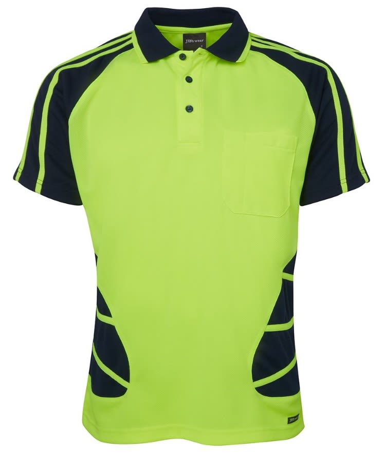 JB's Wear, Day short Sleeve Polo - Orange/Navy (Size: M)