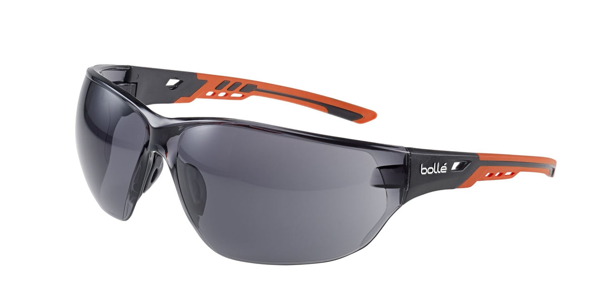 Bolle Ness+ Safety Glasses AS/AF, Smoke Lens