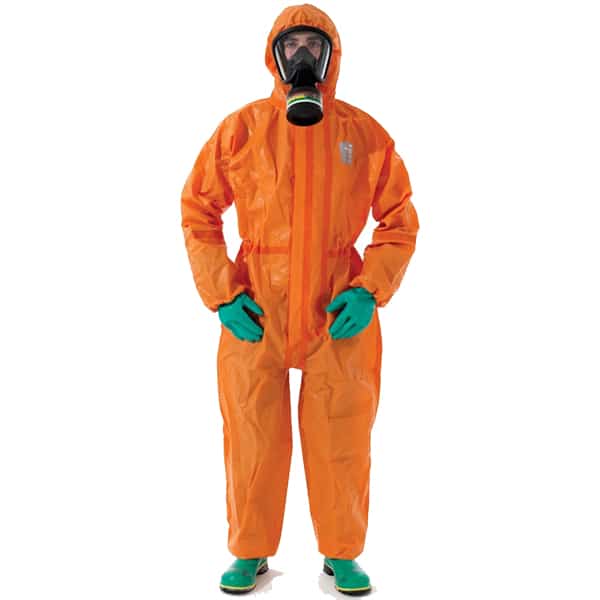 AlphaTec 5000 Chemical Coverall Orange S-3XL (Each) - Orange (Size: XL)
