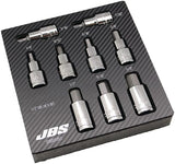 JBS 9 Piece 1/2" Inhex Modpak Socket Set A/F