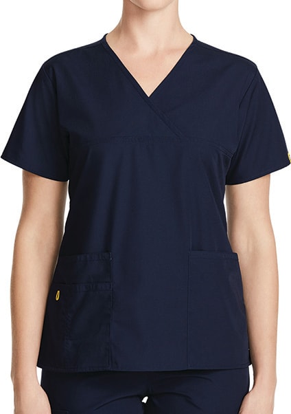 NNT, Women's Wonderwink Scrub Top, CATU66 - Black (Size: XS)