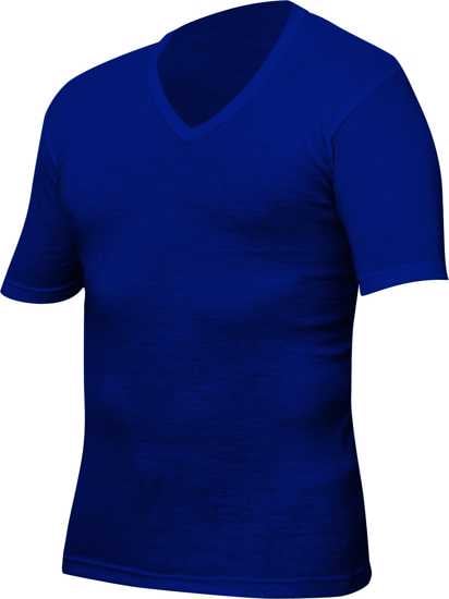 Thermerino, V Neck Short Sleeve Top (Each) - Navy - Size: L