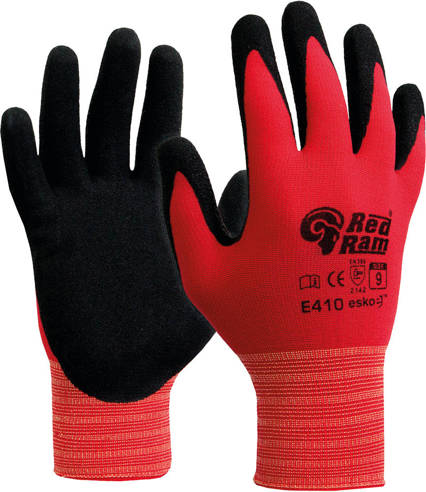 Esko Red Ram Tactile Gloves (Pair) - Red/Black (Size: 08)