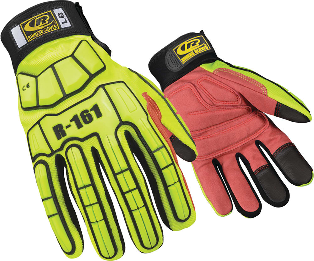 RINGERS Superhero Padded Palm 161 Glove (Pair) - Yellow/Red - 09