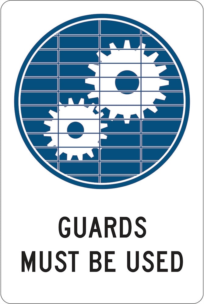 Mandatory Sign | Guards Must Be Used W180mm x H250mm - Standard