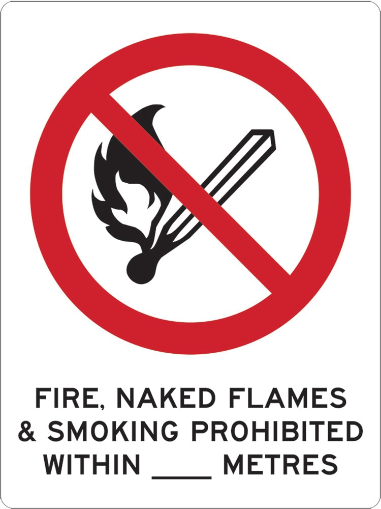 Prohibition Sign | Fire,Flames, Smoking Prohibited W450mm x H600mm