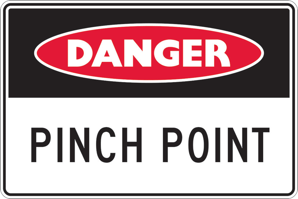 Danger Sign | Pinch Point W125mm x H90mm (Pack of 5) - Standard