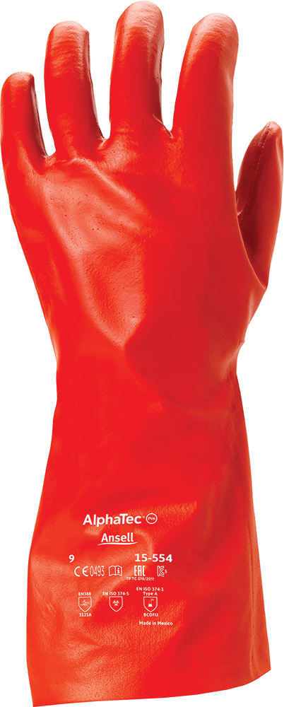 Ansell AlphaTec 15-554 Large Gloves M - L (Pair) - Standard (Size: L)