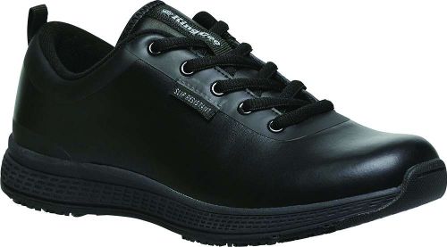 Women's KingGee Leather Superlite Shoes - Non Slip Black (Size 4)