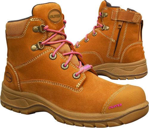 Oliver Women's 49-432Z Zip Sided Safety Boots - Wheat (Size 35)