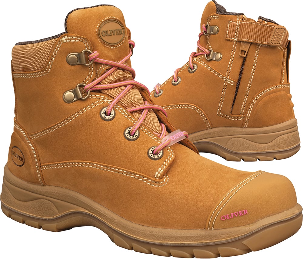 Oliver 49-432Z Zip Sided Women's Safety Boots - Wheat (Size: 42)