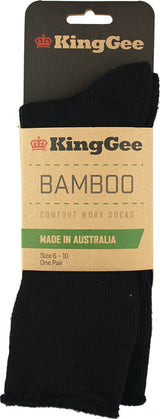 KingGee Bamboo Socks - Black - 1/4