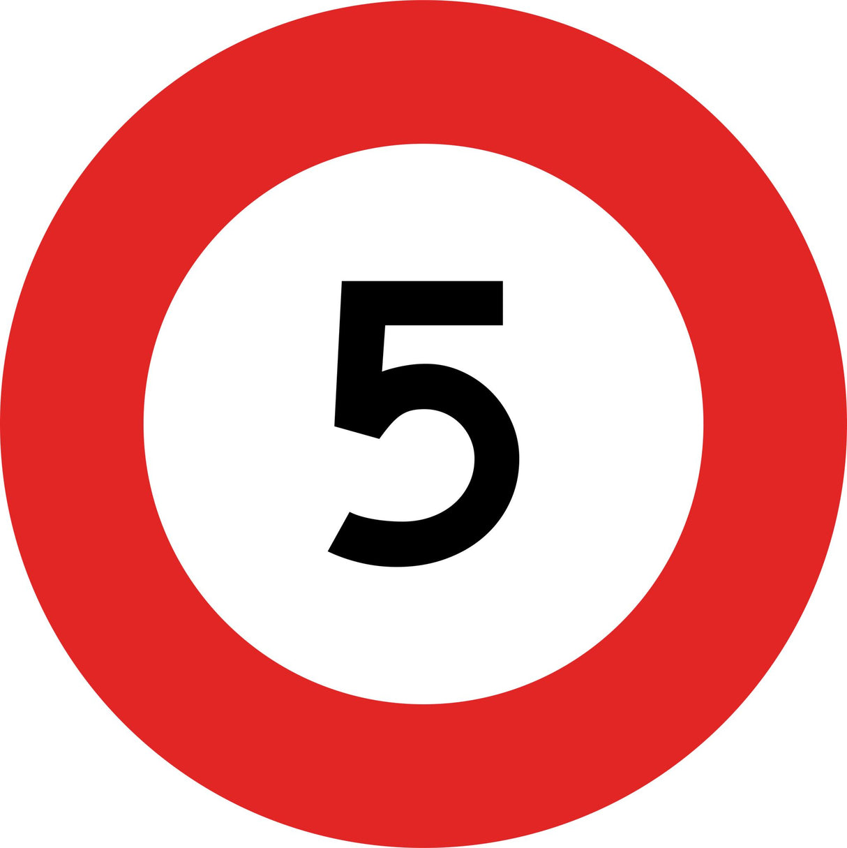 Speed Limit Sign | 5 Standard Diameter 600mm (Single Sided)
