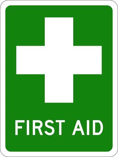 First Aid Sign-W225mm x H300mm-Single Sided