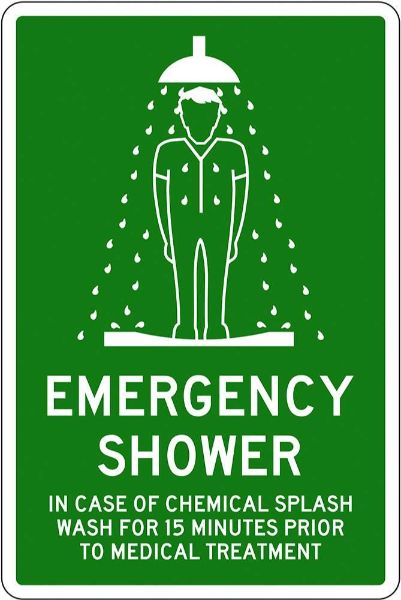 Emergency Shower Sign - PVC 225 x 300MM (EACH)