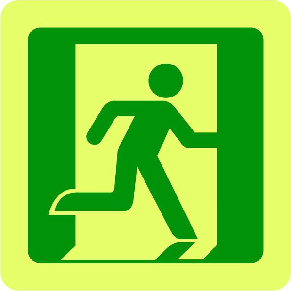 Luminous Running Man Sign - 230 x 230mm (Each)